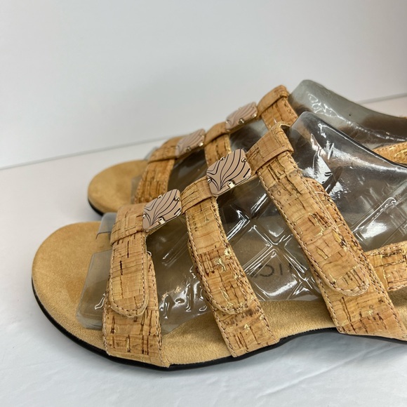 Vionic Women's Amber Adjustable Sandals Gold Cork Plantar Fasciitis Sz 6M NWOB - Picture 6 of 12